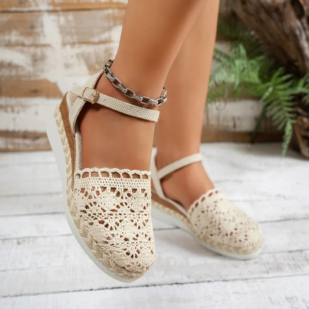 Espadrille femme dentelle