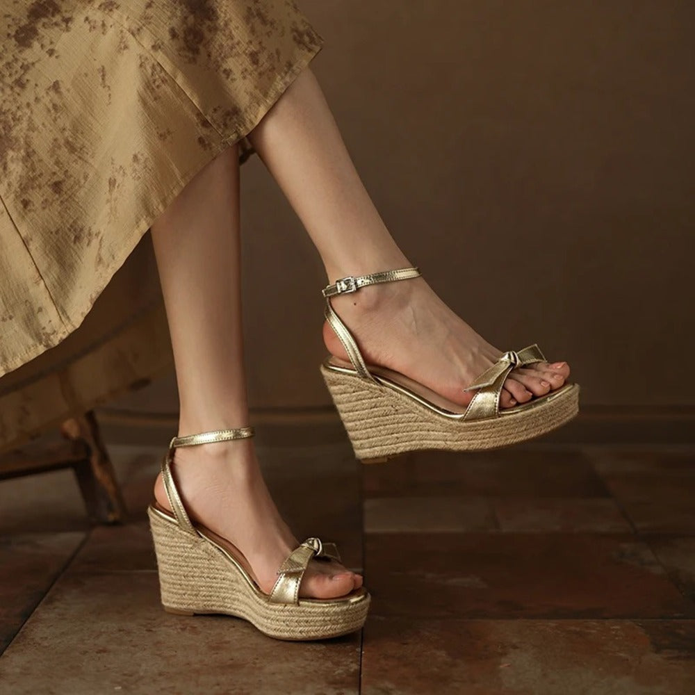 Espadrille femme doré