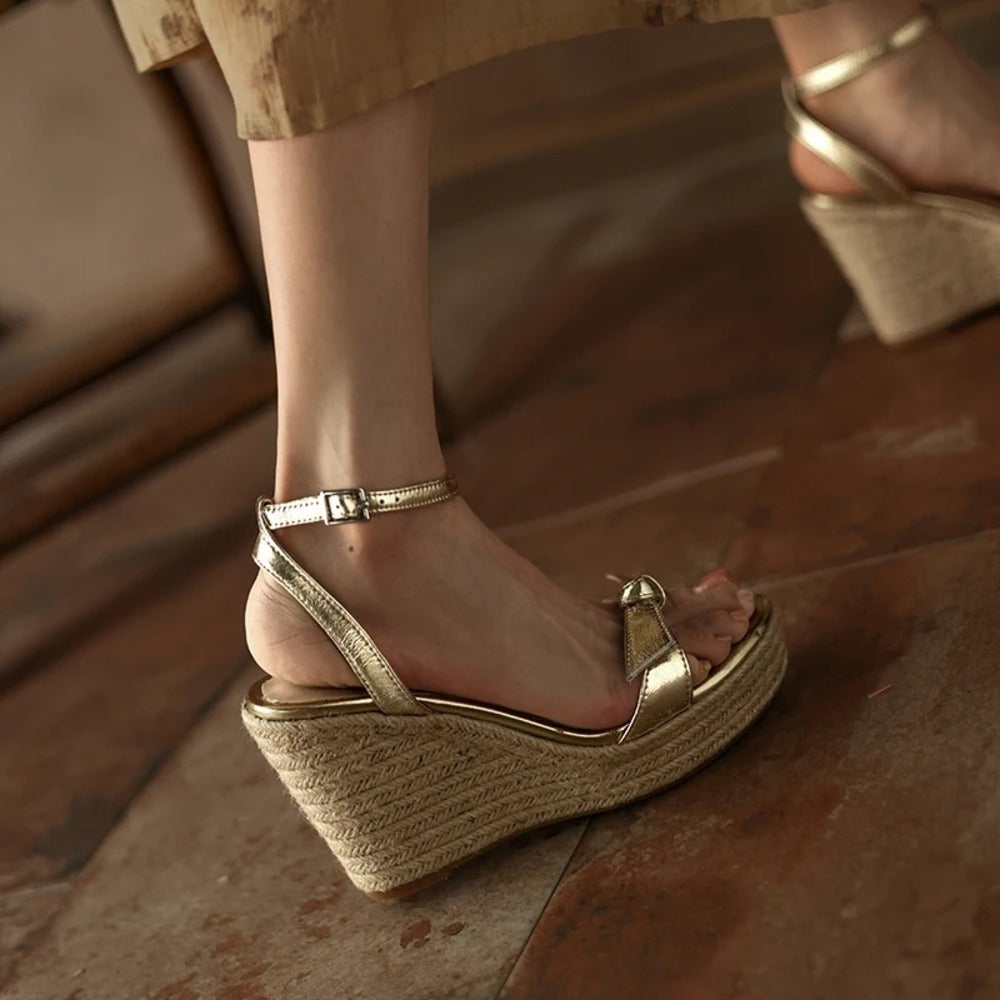 Espadrille femme doré