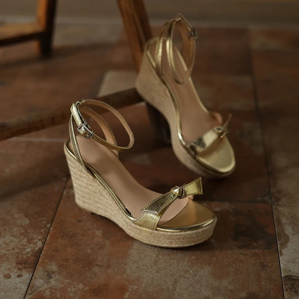 Espadrille femme doré