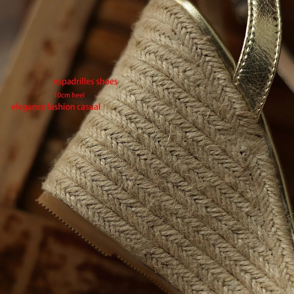 Espadrille femme doré