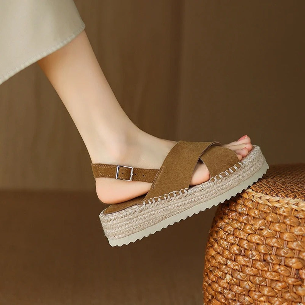Espadrille femme kaki