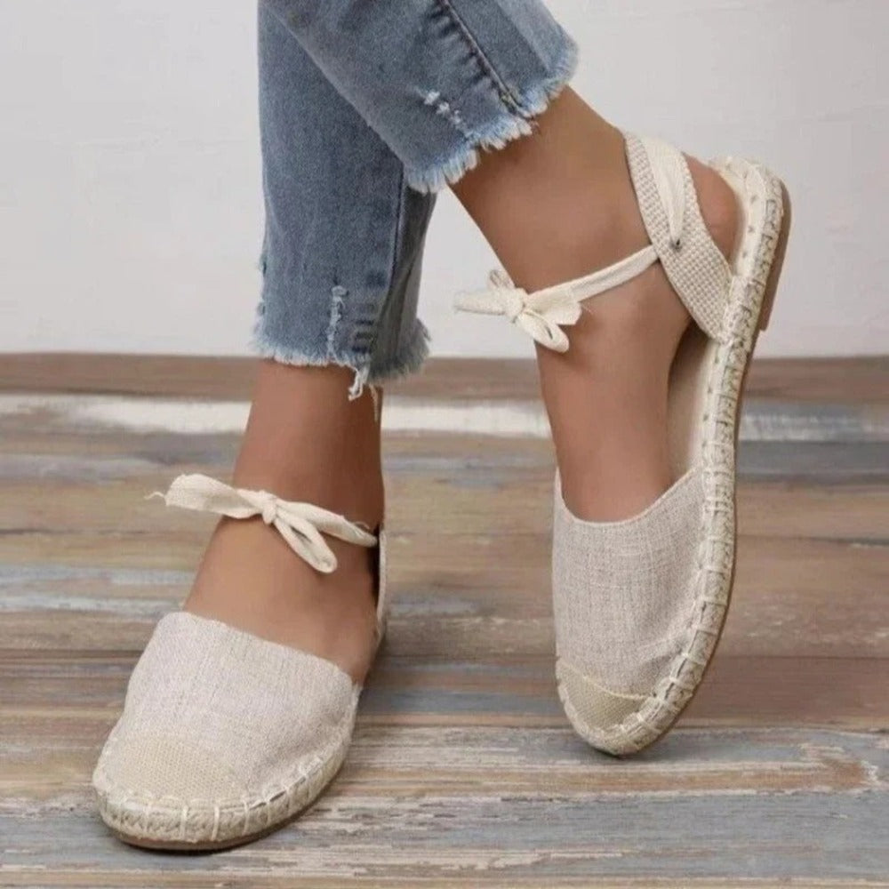Espadrille femme lacet
