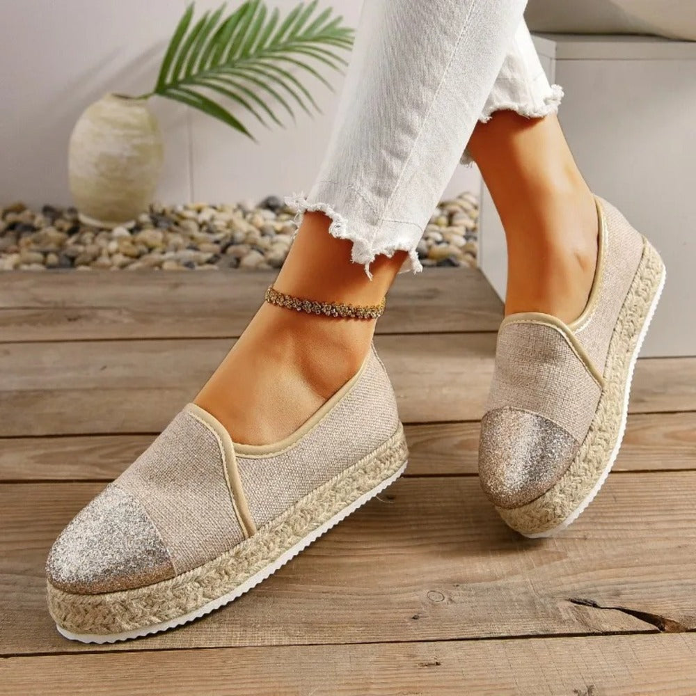 Espadrille femme paillette