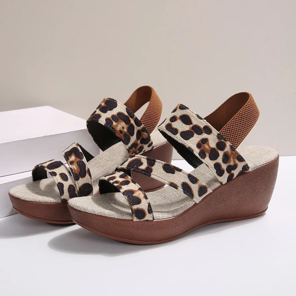 Espadrille leopard femme