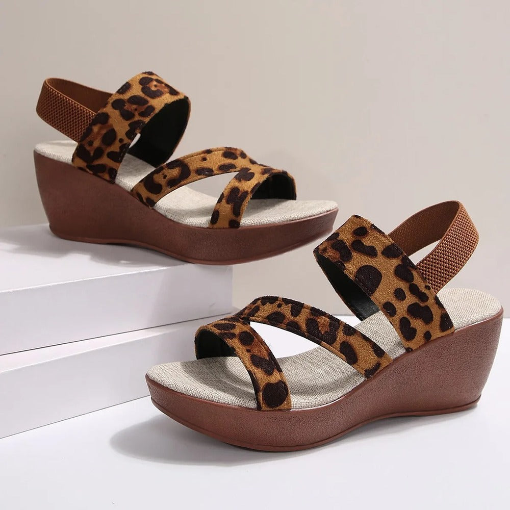 Espadrille leopard femme