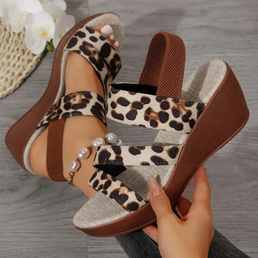 Espadrille leopard femme