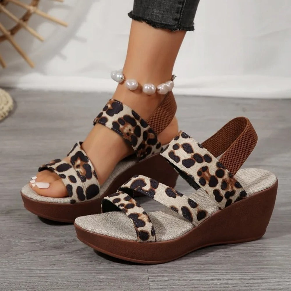 Espadrille leopard femme