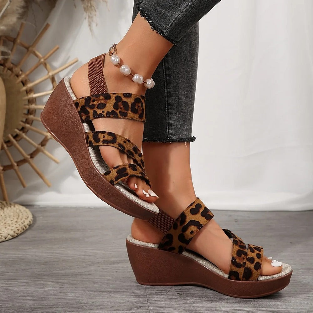 Espadrille leopard femme