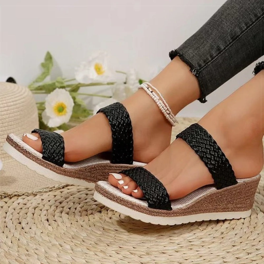 Espadrille femme compensée petit talon