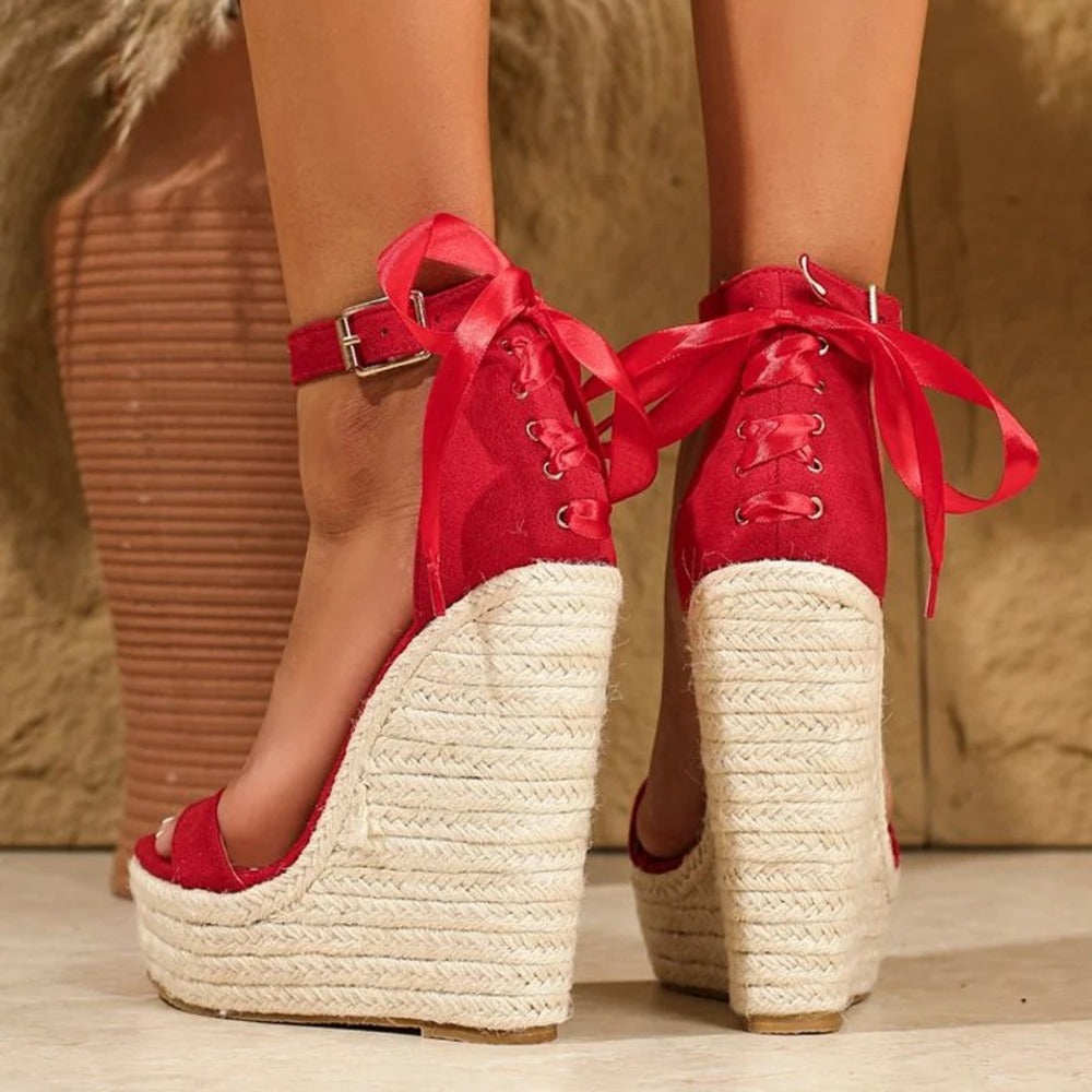 Espadrille rouge femme