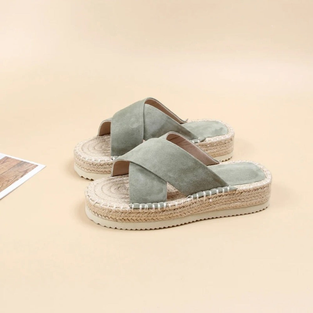 Espadrille verte femme