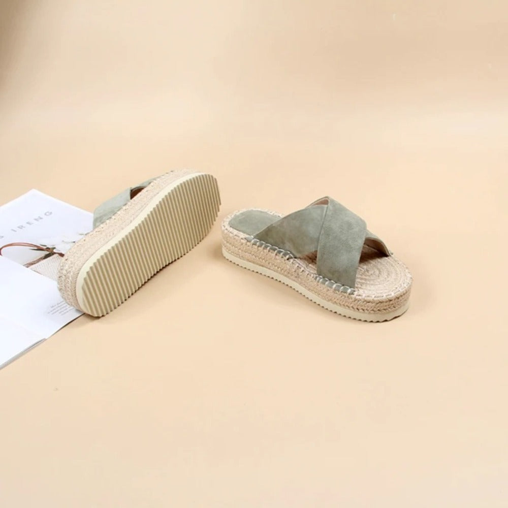 Espadrille verte femme