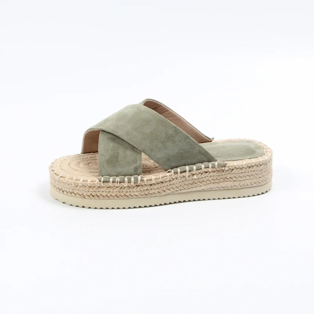 Espadrille verte femme