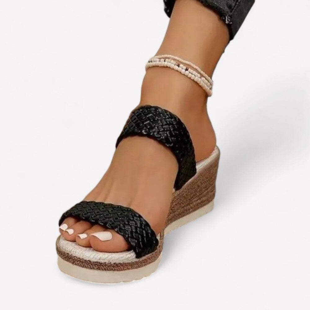 Espadrille femme compensée petit talon