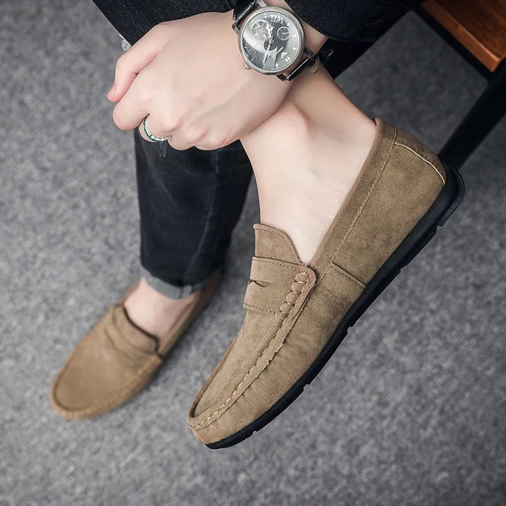 Mocassin homme gris