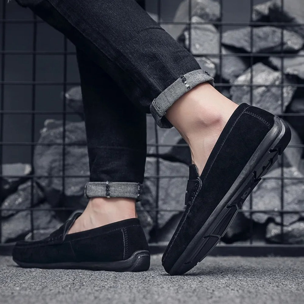 Mocassin homme gris