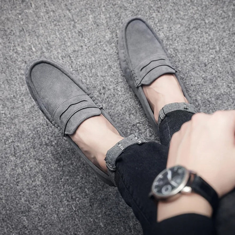 Mocassin homme gris
