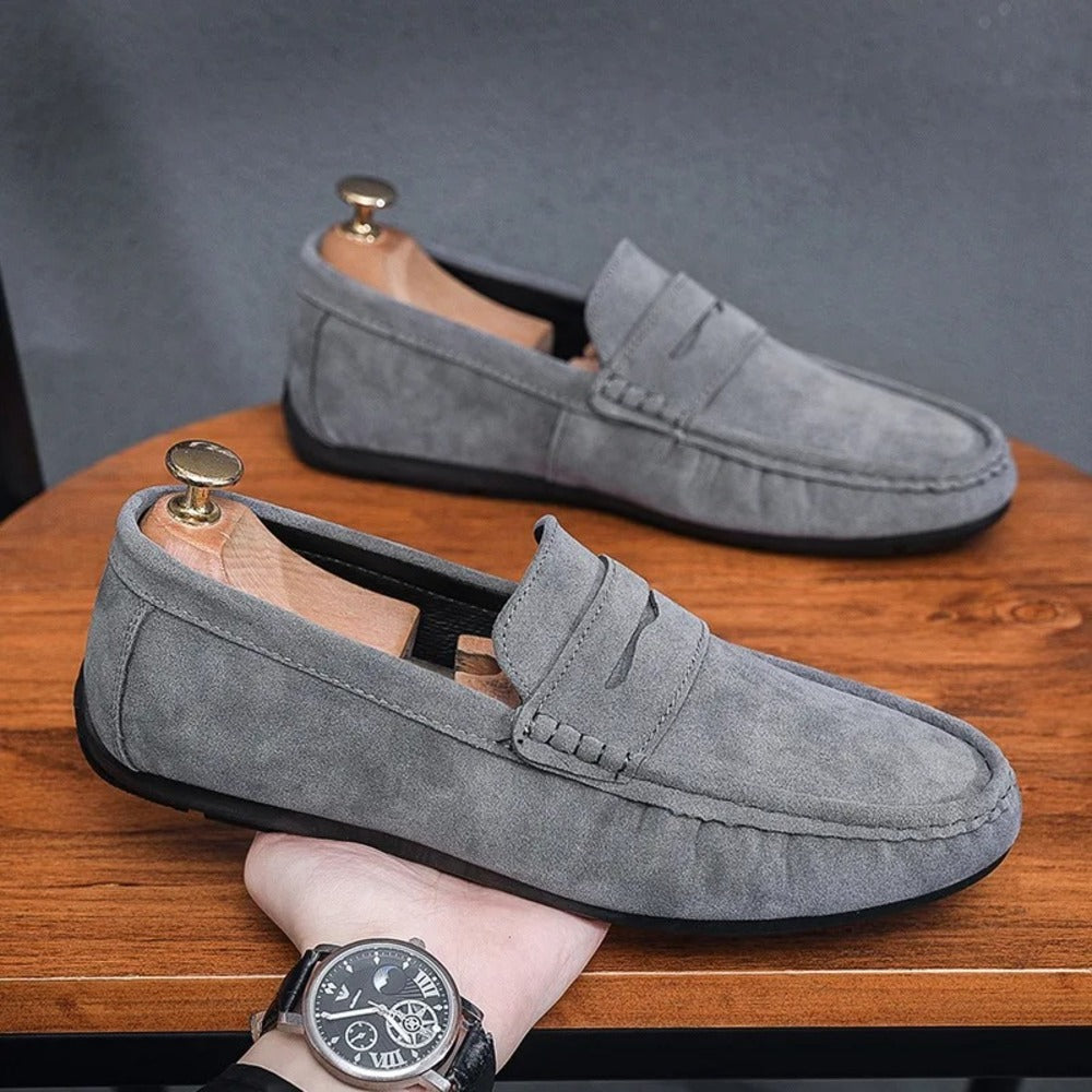 Mocassin homme gris