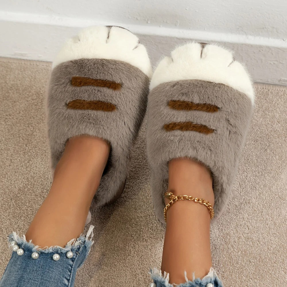 Pantoufle chat femme