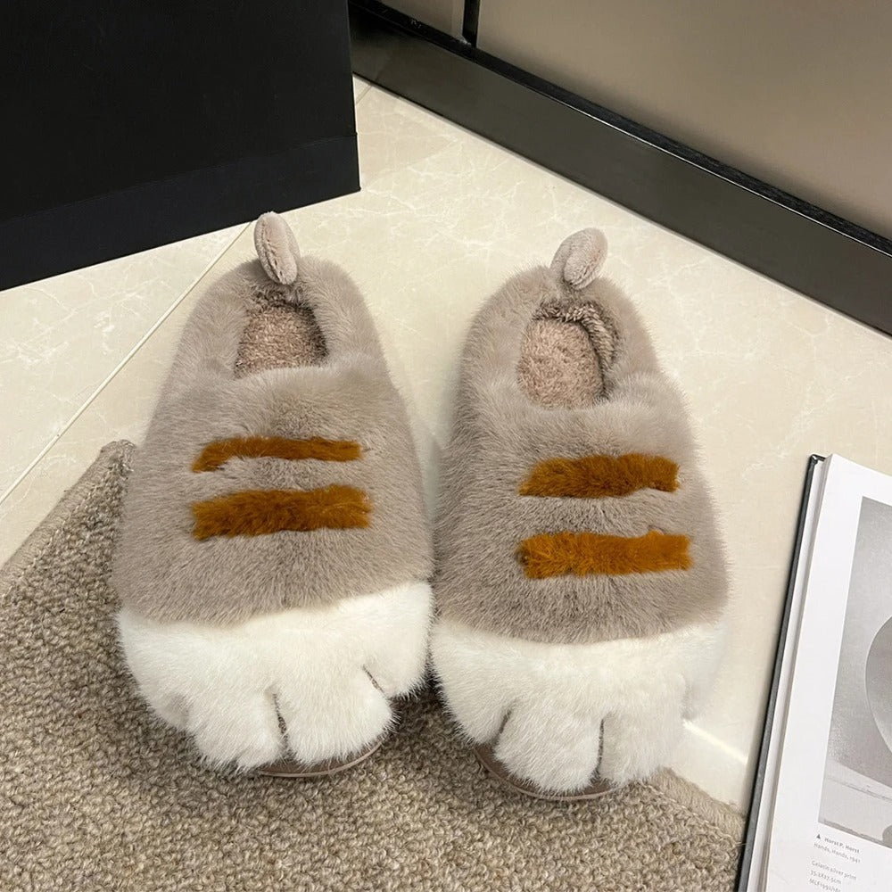 Pantoufle chat femme