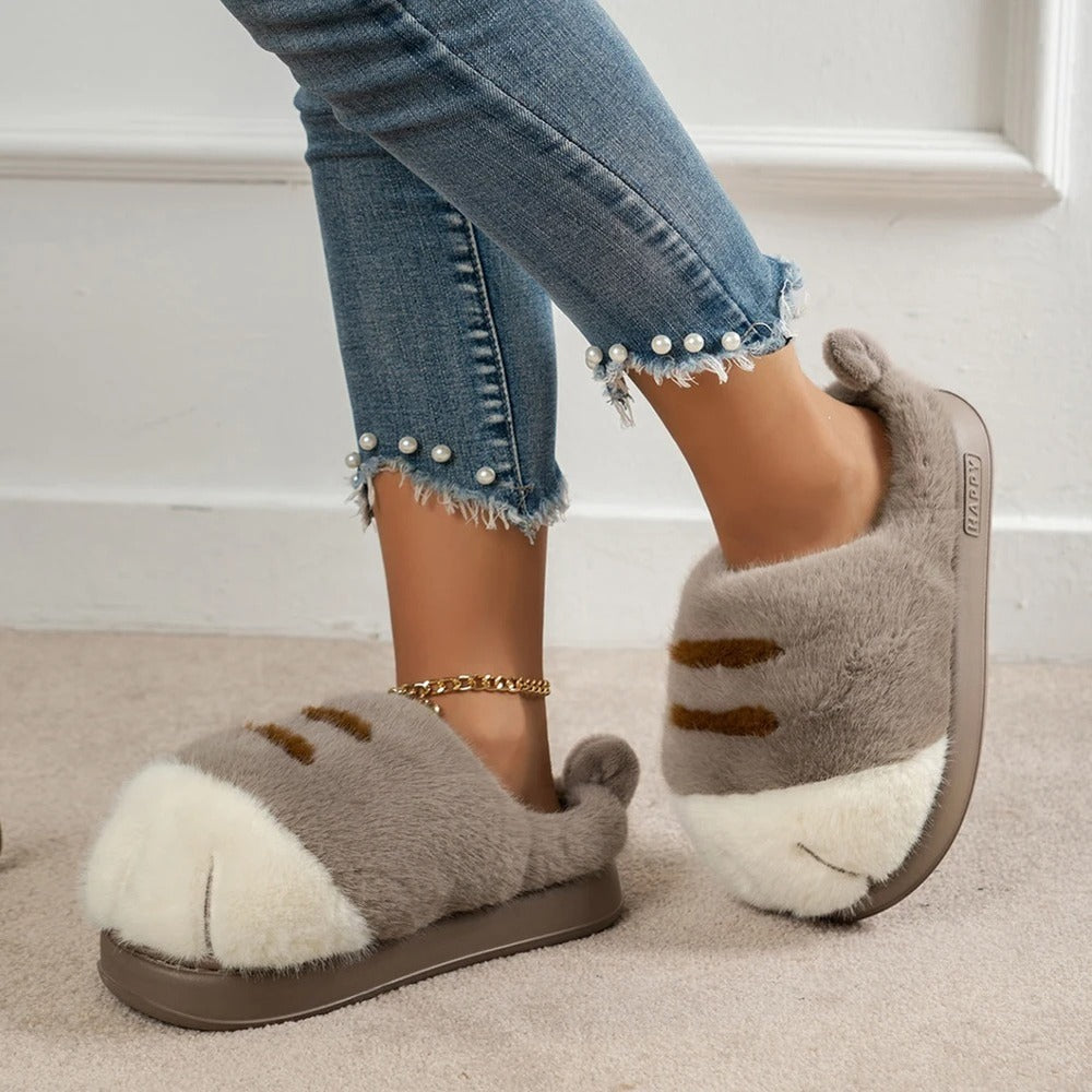 Pantoufle chat femme