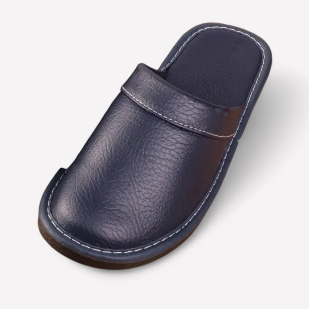 Pantoufle en imitation cuir homme