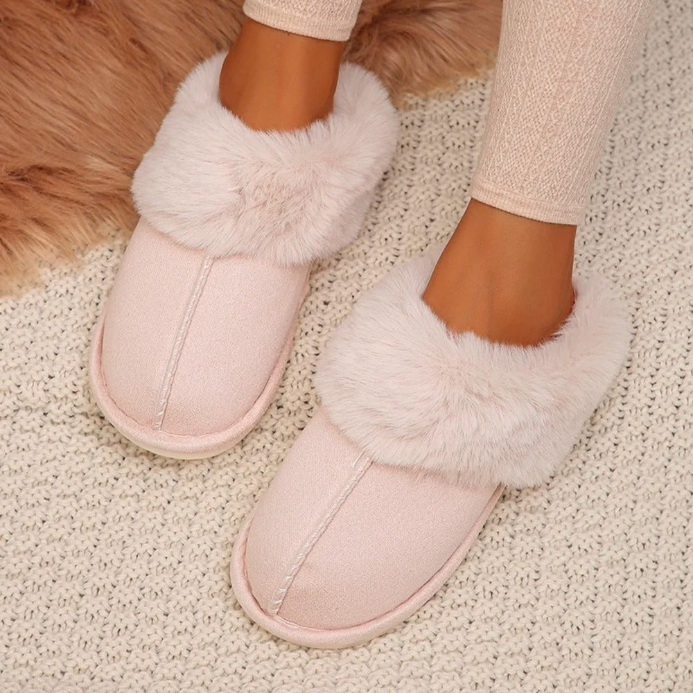 Pantoufles fourrées femme
