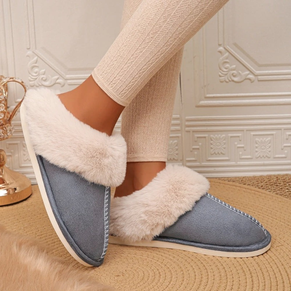 Pantoufles fourrées femme