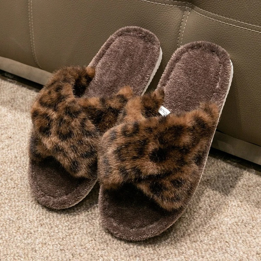 Pantoufles leopard