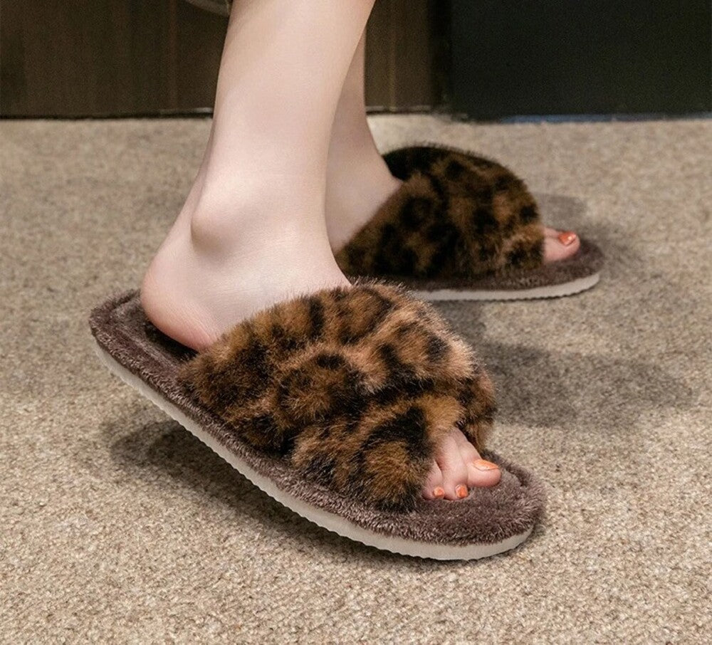 Pantoufles leopard