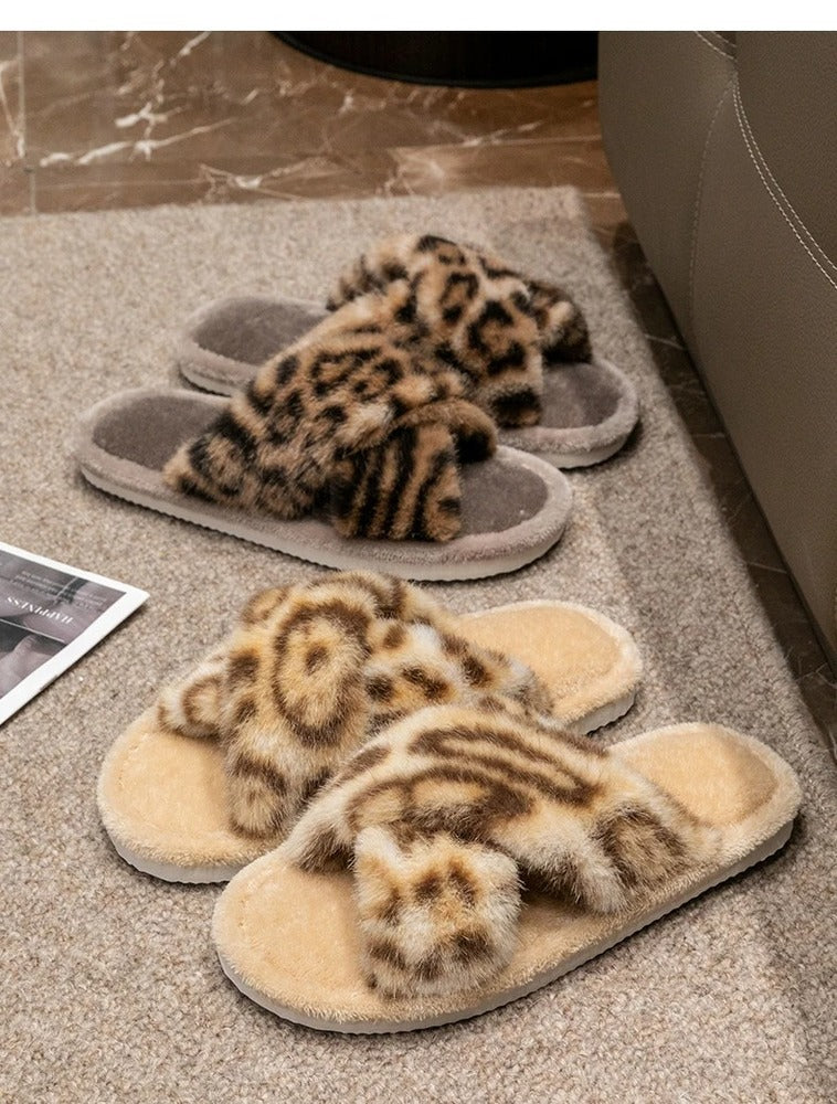 Pantoufles leopard