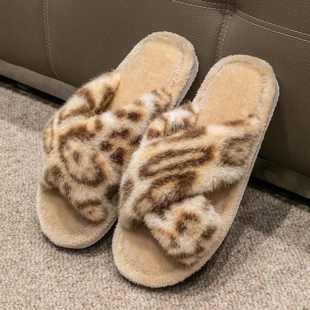 Pantoufles leopard