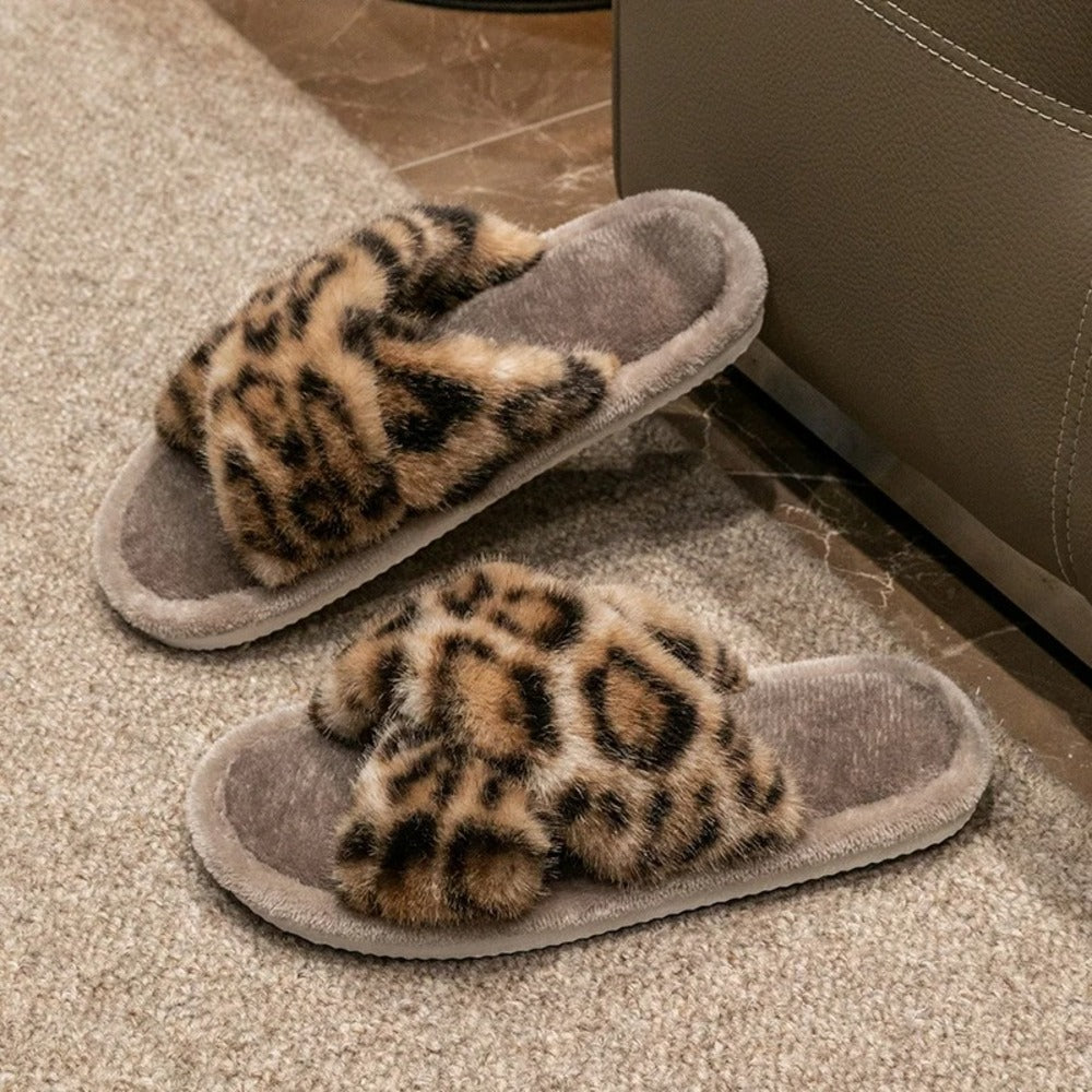 Pantoufles leopard