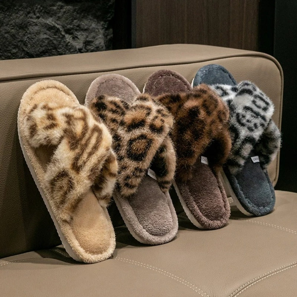 Pantoufles leopard