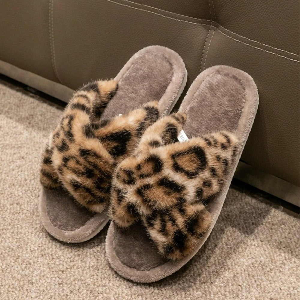 Pantoufles leopard
