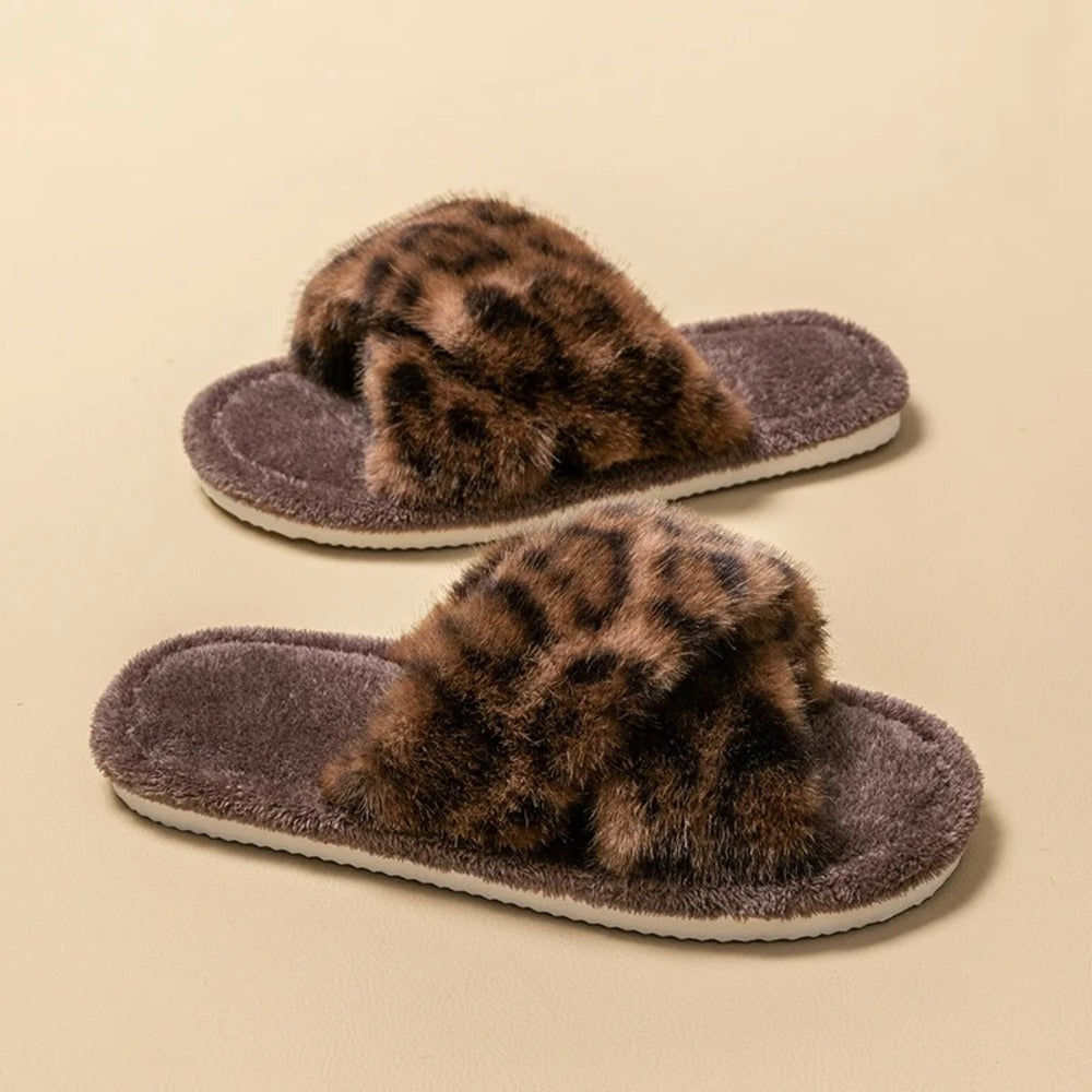 Pantoufles leopard