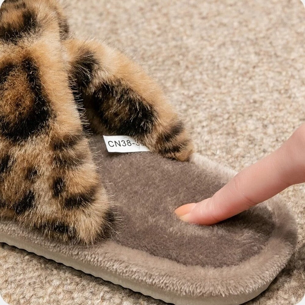Pantoufles leopard