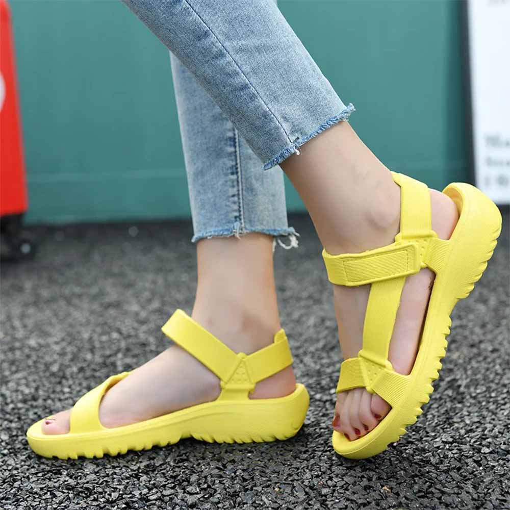 Sandale jaune femme