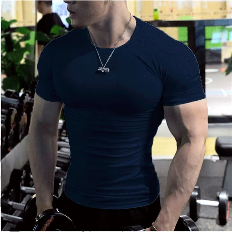 T shirt compression blanc