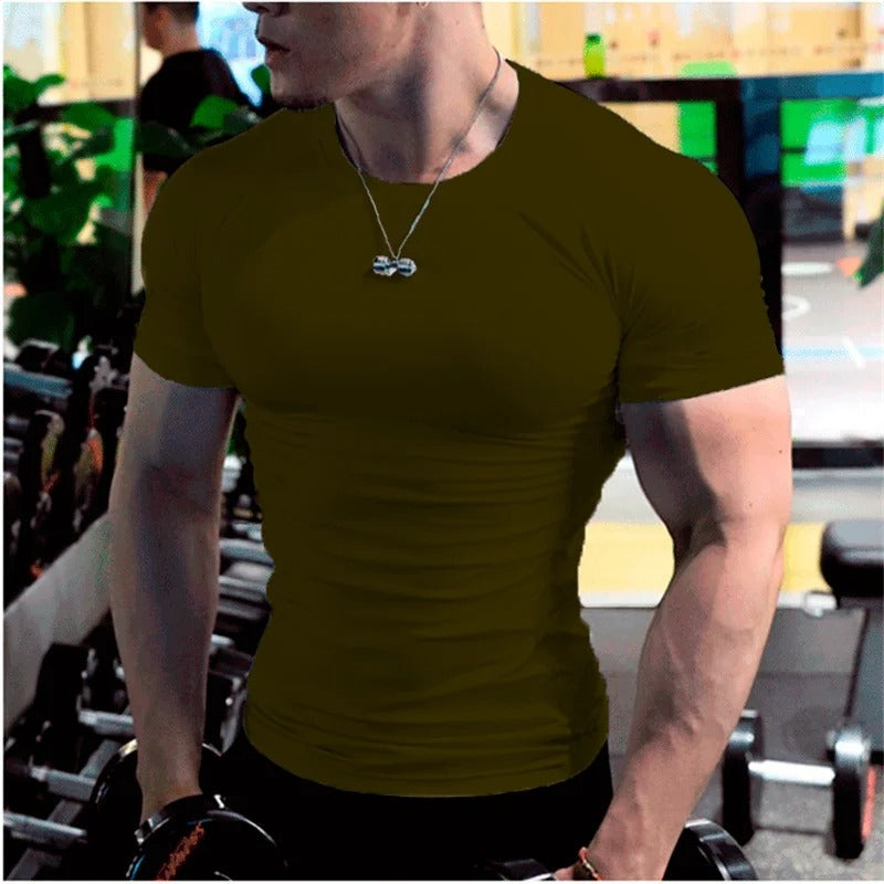T shirt compression blanc