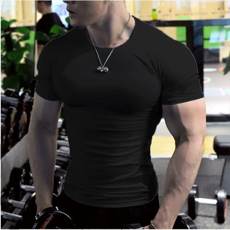 T shirt compression blanc
